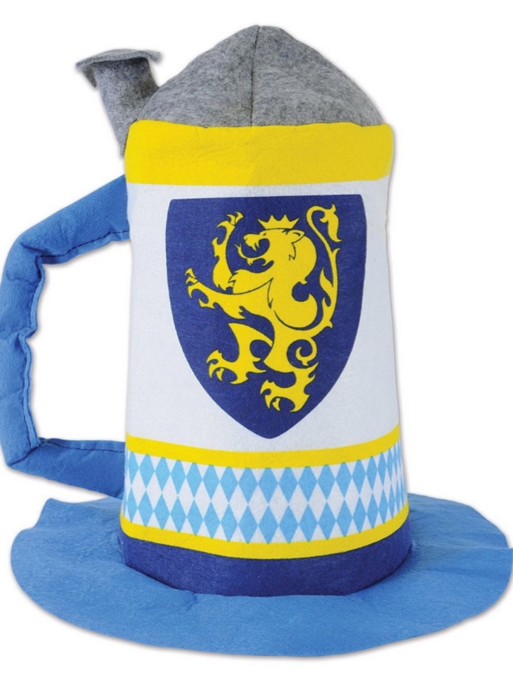 BEISTLE Beer Stein Hat Set of 2 Blue Yellow Oktoberfest Party Hats 🍺💙💛